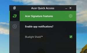 Acer Quick Access Screenshot