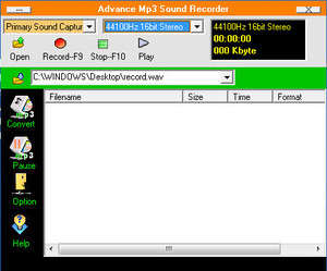 Advance MP3 Sound Recorder Screenshot