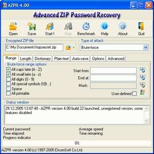 Advanced Archive Password Recovery Screenshot