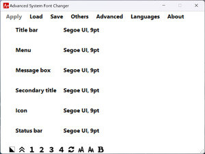 Advanced System Font Changer Screenshot