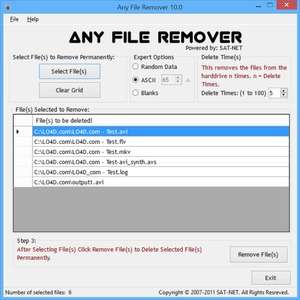 Any File Remover Screenshot