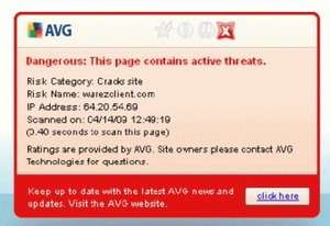 AVG LinkScanner Screenshot