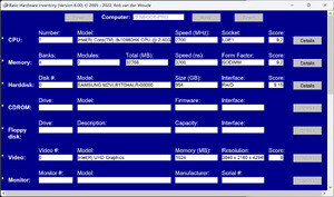 Basic Hardware Inventory Screenshot
