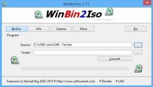 WinBin2Iso Screenshot