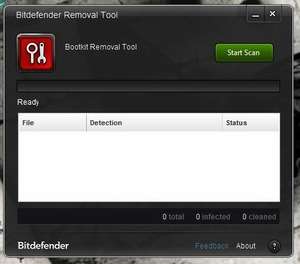 Bitdefender Rootkit Remover Screenshot
