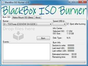 BlackBox ISO Burner Screenshot