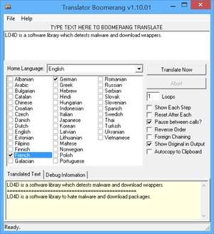 Boomerang Translator Screenshot