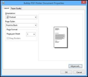 Bullzip PDF Printer Screenshot