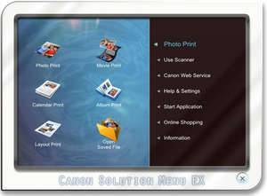 Canon Solution Menu Screenshot