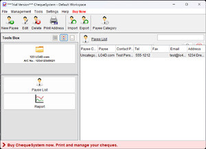 Electronic Cheque Writer Screenshot