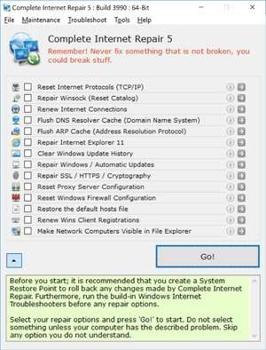 Complete Internet Repair Screenshot