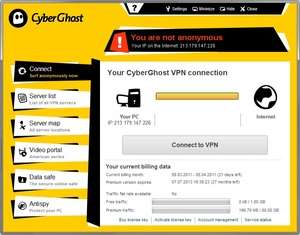 CyberGhost VPN Screenshot