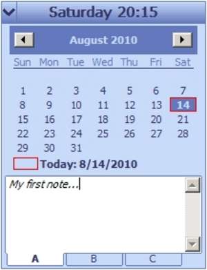 Desktop Calendar Reminder Screenshot