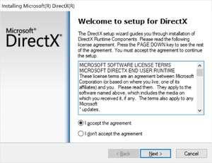 directx user runtime web installer