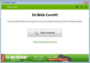 Dr. Web CureIt! Screenshot