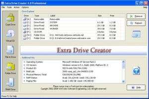 Extra Drive Creator Professional Screenshot