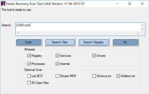 Farbar Recovery Scan Tool x64 flash drive