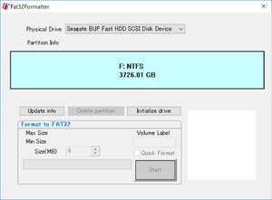 Fat32 Formatter Screenshot