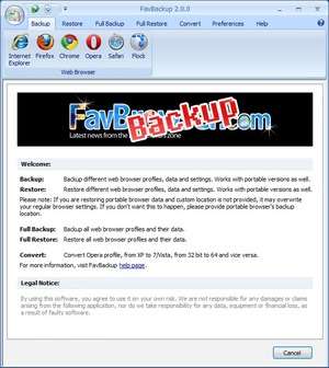 FavBackup Screenshot