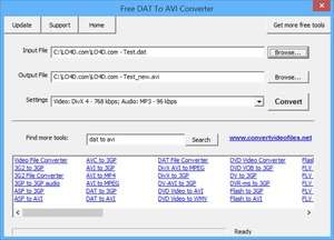Free DAT to AVI Converter Screenshot