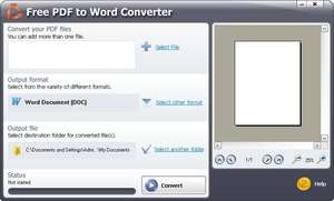 Free PDF to Word Converter Screenshot