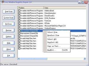 Window Registry Repair Screenshot