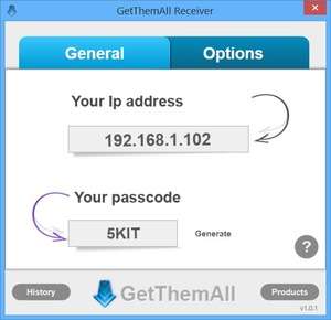 GetThemAll Receiver Screenshot