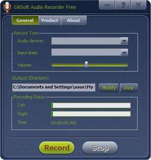 GiliSoft Audio Recorder Free Screenshot