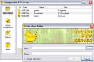 Golden FTP server Screenshot
