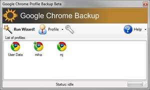 Google Chrome Backup Screenshot