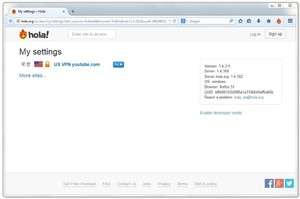 Hola Better Internet for Firefox Screenshot