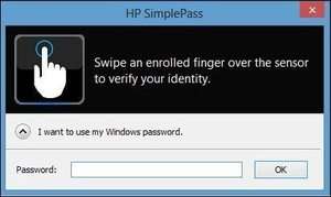 HP SimplePass Screenshot