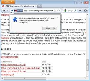 HTTPS Everywhere Screenshot