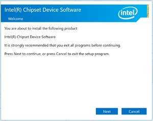 Intel Chipset Device Software Screenshot