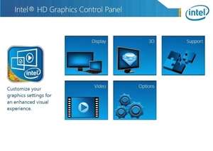 how o configue intel graphics and media control panel