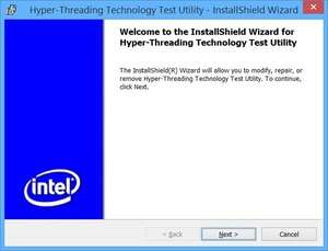 Intel Hyper-Threading Test Utility Screenshot