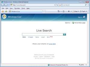 Internet Explorer 7.0 Screenshot
