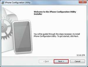 iPhone Configuration Utility Screenshot