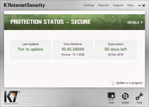 K7 Total Security Screenshot