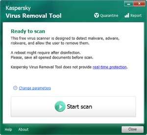 Kaspersky Virus Removal Tool Screenshot