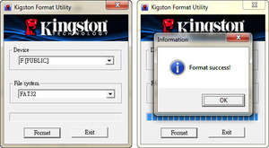 Kingston Format Utility Screenshot
