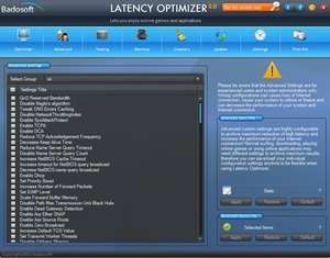 Latency Optimizer Screenshot