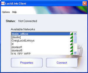 LucidLink WiFi Client Screenshot