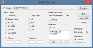 MPEG4 Modifier Screenshot