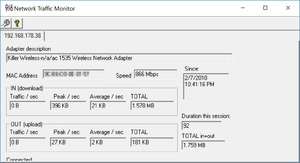 MS Network Traffic Monitor Screenshot