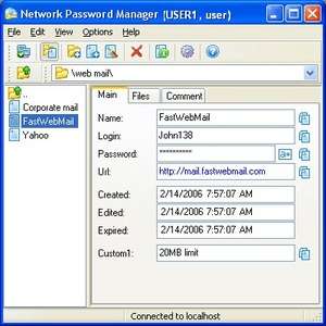 Network Password Manager Screenshot