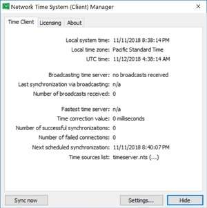 Network Time System Screenshot