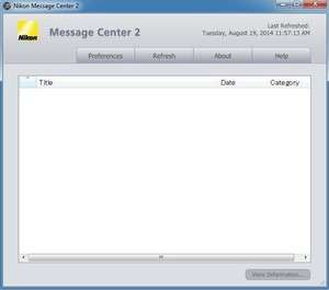 Nikon Message Center Screenshot