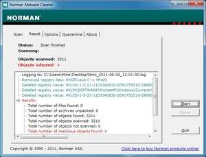 Norman Malware Cleaner Screenshot