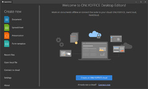 Onlyoffice Desktop Home Screenshot